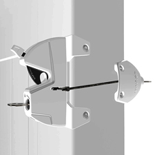 LokkLatch&reg; Series 3 with External Access Button (White) - LL3ABLW