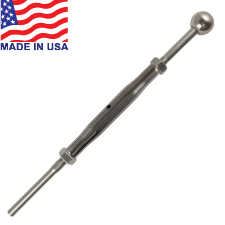 Classic Handy Crimp Ball End Turnbuckles (Short Barrel) (1/8") - 26-412-10BS 