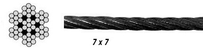 Black Powder Coated Wire Rope