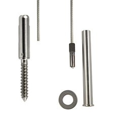 Cable Railing Assemblies - 4400 Series 3-1/2" Long Receiver 