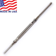 Traditional Handy Crimp Threaded Termination Turnbuckle - 1/8" - 14TTCLL18S4 