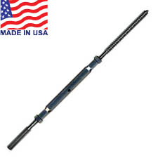Traditional Lag Stud Turnbuckle - 3/16" - 14TTLL316L 