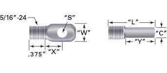 Eye Bolt - Welded Schematic
