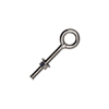 3/8" x 3" Stainless Steel Plain Eye Bolt (Welded)
