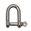5/16" Stainless Steel Screw Pin 'D' Shackle 