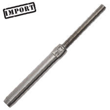 Threaded Stud w/ Wrench Flats (LH) - 1/4" - (Import) 