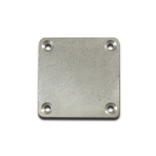 Stainless Steel Base Plate 3 3/8" x 3 3/8" x 3/16" - Mill Finish  DISCONTINUED PRODUCT!!  ONLY 4 LEFT IN STOCK  (Discounted Price) 