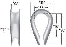 Stainless Steel Thimble Schematic